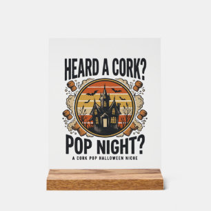 Cork Pop Halloween Spukhaus Vintage-Shirt_1 Acrylschild