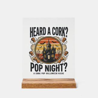 Cork Pop Halloween Spukhaus Vintage-Shirt_1 Acrylschild