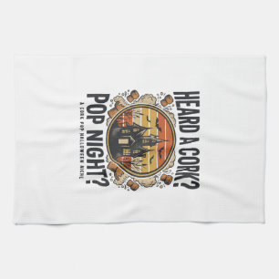 Cork Pop Halloween Spukhaus Vintage-Shirt_1 Geschirrtuch