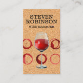 Cork Print | Rotes Weinglas und -halt Visitenkarte (Vorderseite)