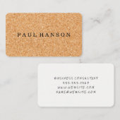 Cork Print Visitenkarte (Vorne/Hinten)