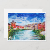Cork, River Lee Anstrich Postkarte (Vorne/Hinten)