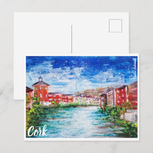 Cork, River Lee Anstrich Postkarte (Vorne/Hinten)