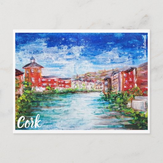 Cork, River Lee Anstrich Postkarte (Vorderseite)