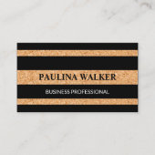 Cork Texture Striping Muster Visitenkarte (Vorderseite)