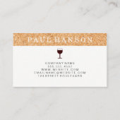 Cork und Wein Flasche Vino Visitenkarte (Rückseite)