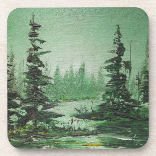 Cork Untersetzer Set Ann Hayes Green Forest