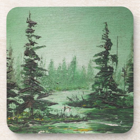 Cork Untersetzer Set Ann Hayes Green Forest (Vorderseite)