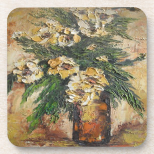 Cork Untersetzer Set Ann Hayes Painting Yellow Flo