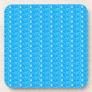 Cork Untersetzer Set Baby Blue Glitzer
