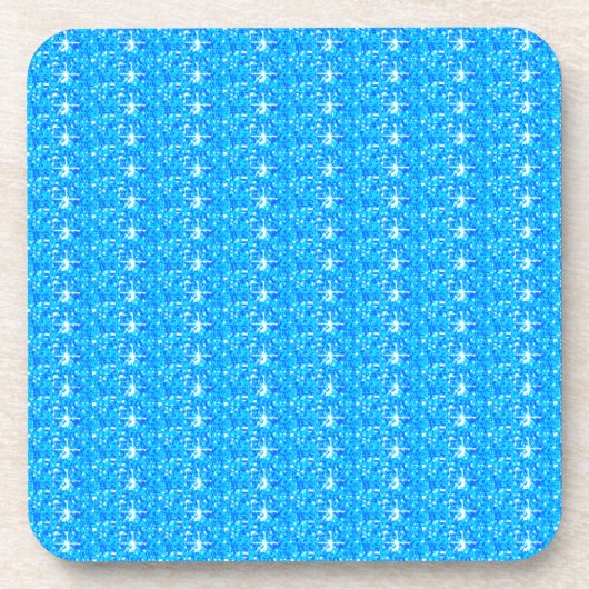 Cork Untersetzer Set Baby Blue Glitzer (Vorderseite)