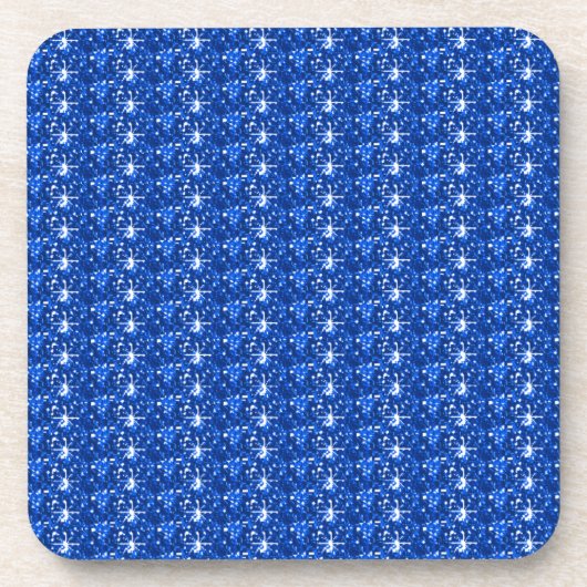 Cork Untersetzer Set Blue Glitzer (Vorderseite)