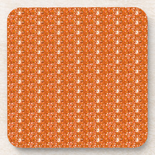 Cork Untersetzer Set Orange Glitzer