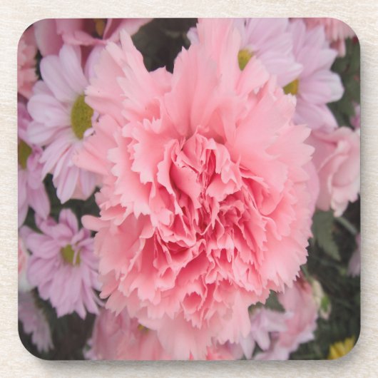 Cork Untersetzer Set Rosa Carnation Beauty (Vorderseite)