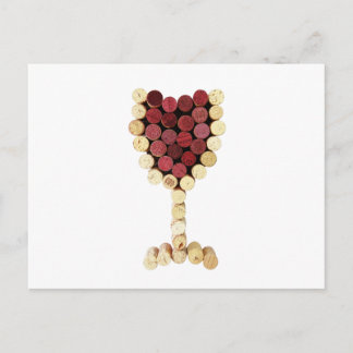 Cork Weinglas Postkarte