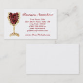 Cork Wine Glass Business Cards Visitenkarte (Vorne/Hinten)