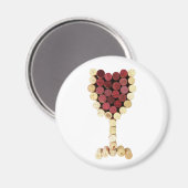 Cork Wine Glass Magnet (Vorderseite/Rückseite)