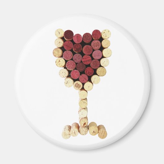 Cork Wine Glass Magnet (Vorne)