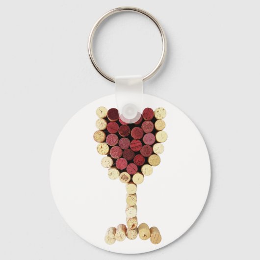 Cork Wine Glass Schlüsselanhänger (Vorderseite)