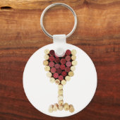 Cork Wine Glass Schlüsselanhänger (Vorderseite)