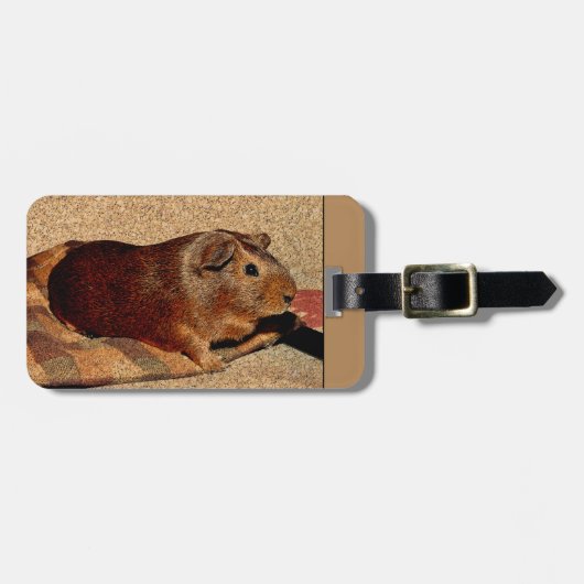 Corkboard Blick-Meerschweinchen Gepäckanhänger (Vorderseite horizontal)