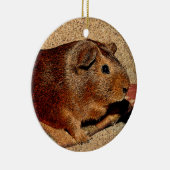 Corkboard Blick-Meerschweinchen Keramik Ornament (Rechts)
