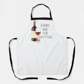 "Corks are for quitters" Rotwein-Glas Schürze (Vorderseite)