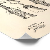 Corkschraube 1883 Patentart - Alter Peper Poster (Ecke)