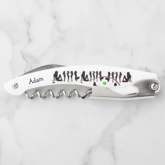 Corkschraube Flaschenöffner Adam Kellnermesser (Rückseite)