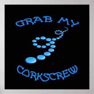 Corkschraube Frisbee Poster