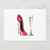 Corkschraube Stiletto Shoe and Champagne Flute Gla Postkarte (Vorderseite)