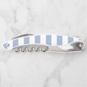 Corkscrew Bottle Opener Blue & White Stripe Kellnermesser (Rückseite)