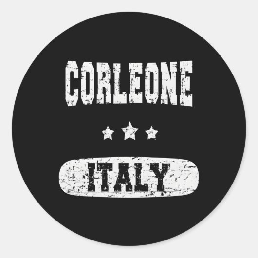 Corleone Italien Runder Aufkleber (Vorderseite)