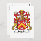 Cormier Familienwappen Postkarte (Vorne/Hinten)