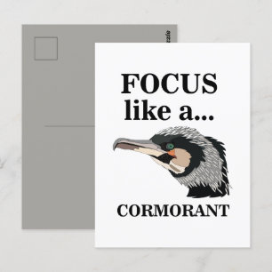Cormorant Bird fokussiert wie ein Kormoran Postkarte