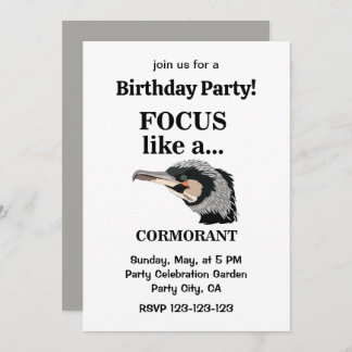 Cormorant Bird fokussiert wie ein kormoranischer G Einladung