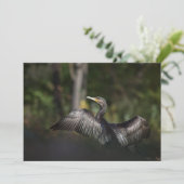 Cormorant Natur Foto Card (Stehend Vorderseite)
