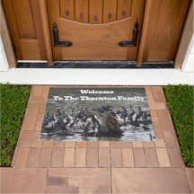 Cormorant Photo Personalised Welcome Doormat