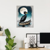 Cormorant - Vogelkunst Poster (Heimbüro)