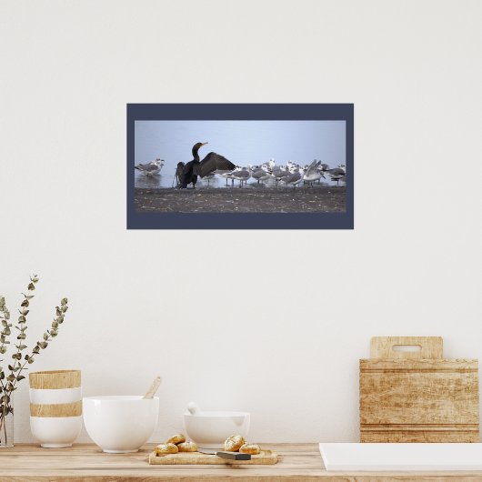Cormorant with Seagulls Poster (Küche)