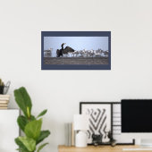 Cormorant with Seagulls Poster (Heimbüro)