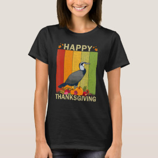 Cormorants Retro-Grafik Familien-Thanksgiving T-Shirt