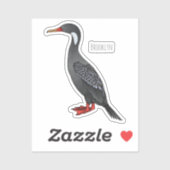Cormoranvogel-Cartoon-Abbildung Aufkleber (Blatt)