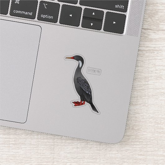 Cormoranvogel-Cartoon-Abbildung Aufkleber (Ausschnitt)