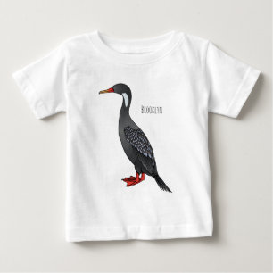 Cormoranvogel-Cartoon-Abbildung Baby T-shirt