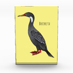 Cormoranvogel-Cartoon-Abbildung Fotoblock