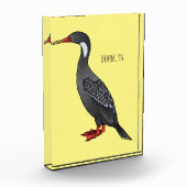Cormoranvogel-Cartoon-Abbildung Fotoblock (Links)