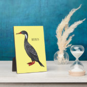Cormoranvogel-Cartoon-Abbildung Fotoplatte (Seite)