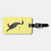 Cormoranvogel-Cartoon-Abbildung Gepäckanhänger (Vorderseite horizontal)