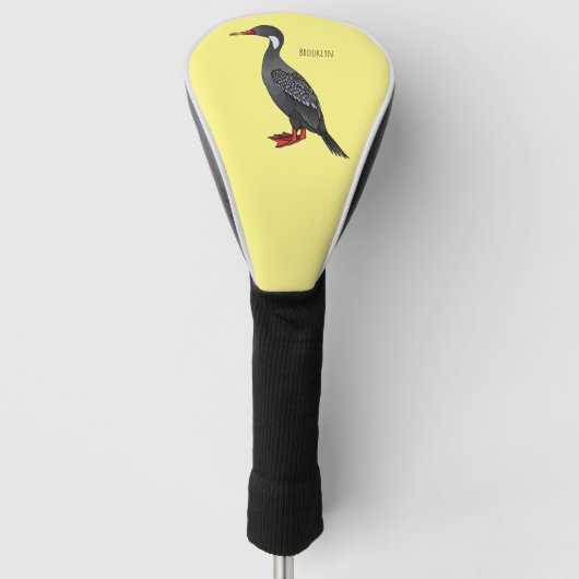 Cormoranvogel-Cartoon-Abbildung Golf Headcover (Vorderseite)